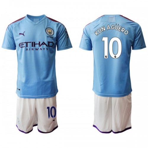 Manchester City Dres KUN Agüero 10 Dječji Domaći 2019/20 Kratkih Rukava Manchester City Dres KUN Agüero 10 Dječji Domaći 2019/20 Kratkih Rukava